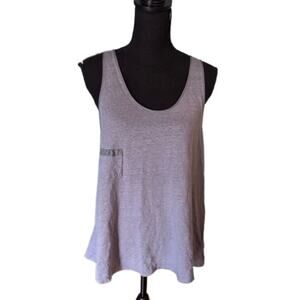 Eileen Fisher Gray Racerback Tank Top Size L